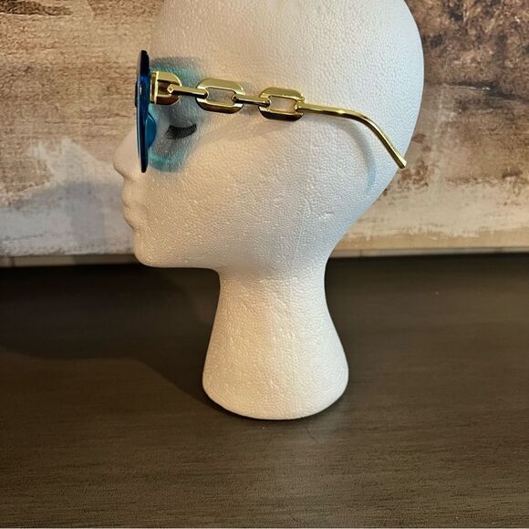 Oversized Large Square Turquoise Sunglasses - Picture 3 of 6